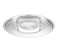 Tapa de metal puro de 16 cm, acero inoxidable/plata