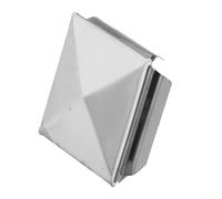 Tapa de poste en forma de pirámide de acero inoxidable a acero galvanizado, cubierta protectora para postes cuadrados, juego de 10 columnas diseñadas para evitar daños por humedad (1 pieza de 40 mm)