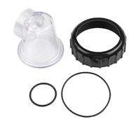 Tapa de repuesto para circulador de piscina, montaje de cubierta de prefiltro transparente con tornillo de junta de 45 mm y 79 mm para kit de piezas SPS25 SPS50 SPS75 SPS100