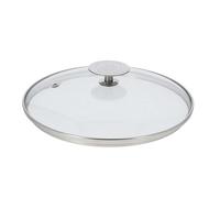 Tapa de Vidrio con Mango de Acero Inoxidable de De Buyer - Ideal para Cocinar con Visibilidad Total y Mayor nergética 32 cm