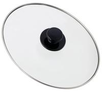 Tapa de vidrio ovalada con botón y asa, 3,5 litros, 214x265 mm
