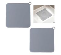 Tapa Desagüe Plato Ducha Antiolor Silicona 2 Piezas Gris, Cubierta Drenaje Baño Cocina, Barrera Protectora contra Olores, Resistente Humedad, Diseño Universal Fácil Instalar