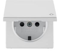 Tapa enchufe Schuko 2p+ tt 16AX con tapaHagerby Berker 17206089Blanco mate