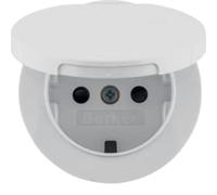 Tapa enchufe schuko con tapa articulada Berker by Hager 17202089Blanco Brillo