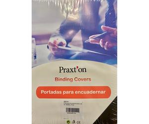 Tapa Encuadernar PRAXTON PP Negro, Din-A4 0,45 mm, Caja x100
