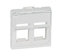 Tapa Informatica para 2 conectores Keystone Legrand 078610 Mosaic blanco