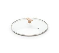 Tapa para cazo 28 cm, vidrio, pomo de madera, de Buyer