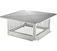 Tapa para chimenea, 431,8 x 431,8 mm, cubierta para chimenea de acero inoxidable 304, resistente a volcaduras, con accesorios prácticos y fácil instalación. Compatible con protectores de malla para co
