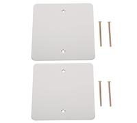 Tapa para Cuadro Electrico 2 Piezas, Placa Ciega | Acabado Plateado Resistente a Rayaduras, Incluye Tornillos, Uso en Reparaciones de Pared y Cajas sin Uso