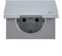 Tapa para enchufe Schuko con tapa Hagerby Berker 17207203Aluminio