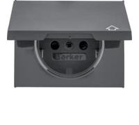 Tapa para enchufe Schuko con tapa Hagerby Berker 17207206Antracita