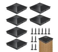 Tapa para Poste 4x4 - Protector Impermeable 4x4 Pulgadas - 6 Superiores para Poste de Terraza Exterior,para Jardín, Patio, Traspatio, de Entrada, Porche y Puerta Principal