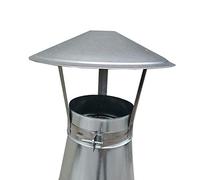 Tapa protectora para chimenea para tubo de 75-250 mm, acero inoxidable, a prueba de nieve, aro de 160 mm, sombrero de 350 mm