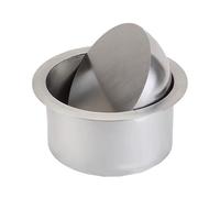 Tapa redonda para tolva de basura de encimera de acero inoxidable. Solapa abatible autocerrable integrada. Papelera empotrada para cocina, escritorio de oficina y restaurante.(150mm)