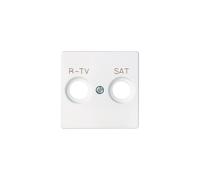 Tapa toma r tv y sat blanco mate