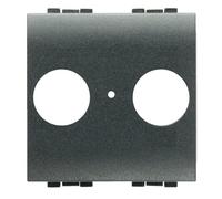 Tapa TV/R-SATBticino L4212 LivingLight2 modulos Antracita