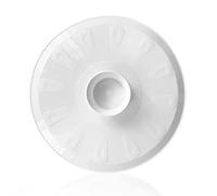 Tapa volteatortillas 26cm, tapa para sartén y para voltear tortilla de patatas, giratortillas de plastico para microondas, frigorífico, congelador, tapa girar tortilla (29cm, Blanco)