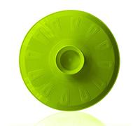Tapa volteatortillas 26cm, tapa para sartén y para voltear tortilla de patatas, giratortillas de plástico para microondas, frigorífico, LIBRE DE BPA, tapa girar tortilla (25,5, Verde)