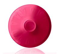 Tapa volteatortillas 26cm, tapa para sartén y para voltear tortilla de patatas, giratortillas de plástico para microondas, frigorífico, LIBRE DE BPA, tapa girar tortilla (25,5, Rojo)