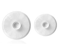 Tapa volteatortillas 26cm y 29, tapa para sartén y para voltear tortilla de patatas, 2x giratortillas de plástico para microondas, frigorífico, LIBRE DE BPA, tapa girar tortilla (2und Blanco)
