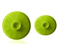 Tapa volteatortillas 26cm y 29, tapa para sartén y para voltear tortilla de patatas, 2x giratortillas de plástico para microondas, frigorífico, LIBRE DE BPA, tapa girar tortilla (2und Verde)