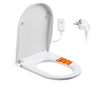 Tapa WC Bidet Soft Close Forma U, Asiento de inodoro bidet | 3 ajustes de temperatura, tapa de inodoro inteligente, indicador de temperatura, luz nocturna, liberación rápida