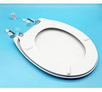 Tapa y Asiento para Inodoro Victoria Roca | Tapa + Bisagras de inodoro Victoria Roca | Diferentes modelos segun Calidad (Tapa Supralit + Bisagras Acero(Caida Amortiguada))