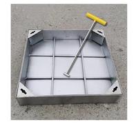 Tapa y Marco Invisibles para pozos de Registro, Tapa de cámara de inspección de Acero Inoxidable, Tapas cuadradas empotradas para desagües Exteriores, Tapa para Tanque séptico de Patio para