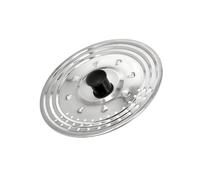 Tapadera multiusos acero inoxidable ø 21 cm. uso tapa anti salpicaduras y escurridor. tapadera adpatable diferentes medidas