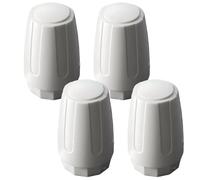 Tapas de radiador de 4 Piezas, Tapa de radiador de plástico Blanco de Ajuste a presión para Interruptor de Volante de colector de calefacción de Suelo (Largo), Tapa