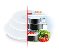 Tapas INGENIO L9019222, juego de 3 piezas, para conservar alimentos, plástico, Tefal