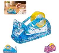 Tape Dispenser,Clear Acrylic Glitter Tape Dispenser,Non-Slip Cute Desktop | Tape Dispenser Acrylic Stationery, Desktop Storage Tape Holder, for Mailing Wrapping Warehouse Home, Office Stationery, Decor