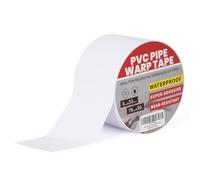 TAPEBEAR Cinta Anticorrosión Tubería 75mm x 30m, Cinta Impermeable PVC, Protección De Envoltura De Tuberías, Cinta Aislante Blanco, Para Reparar Y Sella, Prevenir La Corrosión