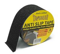 TAPEBEAR Cinta Antideslizante Exterior, 7.5cm*18m, Cinta Adhesiva Antideslizante Escaleras, Cinta Antideslizante de Tracción, Evita Que los Ancianos, Niños y Mascotas Resbalen y se Caigan, Negra