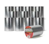 TAPEBEAR Cinta de Butilo 150mmx5m, Impermeable Cinta de Butilo para Reparación Sellador Adhesivo aluminio cinta de reparación para fugas de techo, reparación de grietas, ruptura de tuberías, 12 rollos