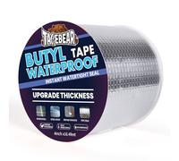 TAPEBEAR Cinta de Butilo Extra Gruesa 100mm x 5m, Cinta Selladora Aluminio 1.3mm para Reparación Techos RV Barcos Tuberías