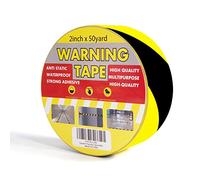 TAPEBEAR Cinta De Peligro, 50mm x 46m Cinta Adhesiva De Advertencia De Peligro, Amarillo/Negro Cinta Adhesiva De Seguridad, Autoadhesiva Cinta Para Suelo, Para SeñAlización De Suelos Y Seguridad