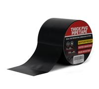 TAPEBEAR Cinta Selladora de Tubería Impermeable para Plomería, 30m x 100mm Cinta Aislante Negro, Cinta Tapa Fugas Agua, Cinta Adhesiva para Fugas de Tuberías Reparación, 0,25mm Extra grueso