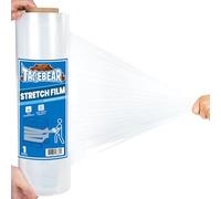 TAPEBEAR Film Transparente Para Embalar Alta Elasticidad Estiramiento 457mm x 457M, Resistencia Industrial Film Elástico, Film Resistente de Plástico para Paletizar Embalaje, Mudanzas y Envoltura
