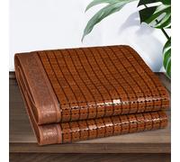 Tapete de bambú refrescante para Dormir, cubrecolchón de bambú de Verano, Transpirable, ecológico, Tejido de ratán, climas cálidos(71x78.7in)