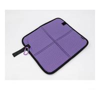 Tapete impermeable para asiento de camping, manta de picnic de doble cara con acolchado EVA de 9 mm, tapete plegable ligero para senderismo, camping y senderos, base antideslizante (morado)