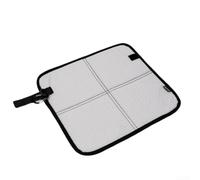 Tapete impermeable para asiento de camping, manta de picnic de doble cara con acolchado EVA de 9 mm, tapete plegable ligero para senderismo, camping y senderos, base antideslizante (gris)