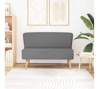 Tapicería resistente estructura madera diseño moderno salón Gris 117 x 55 5 | Sofá de tela gris claro 117x55,5x77 cm, sofá moderno de 2 plazas con estructura de madera, resistente y fácil de montar para