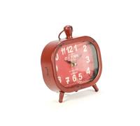 TAPIDECOR RELOJ SOBREMESA METAL INFANTIL ROJO BURDEOS FONDO 20X23