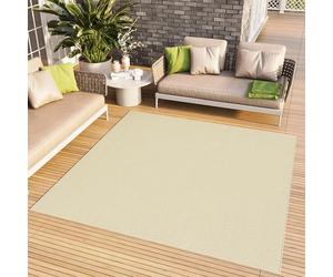 TAPISO Alfombra Mono Cuadrada De Pelo Corto Interior Diseño Moderno Crema Diseño Monocolor Alfombra Salón Dormitorio Adulto Comedor Cocina Resistente Exterior Oeko-Tex 250 x 250 cm