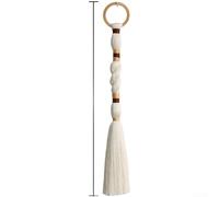 Tapiz decorativo para colgar en la pared de estilo nórdico tejido a mano para sala de estar y dormitorio, fibra de poliéster con elegante flecos de borla, 90 x 12 cm (B)