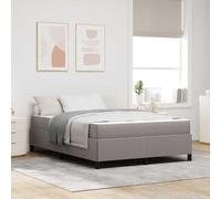 Tapizado elegante dormitorio moderno Box Sommier 140x200 cm Taupe | Cama tipo Box Spring Taupé 140 x 200 cm tela con Somier Fijo y Colchón de Muelles Ensacados, Base de Madera Resistente para