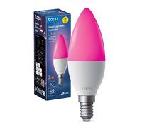 Tapo Bombilla conectada WiFi, Bombilla LED E14 Multicolor 2500K-6500K, regulable 40W 470Lm, funciona con Alexa, control de voz, ahorro de energía, L430C.
