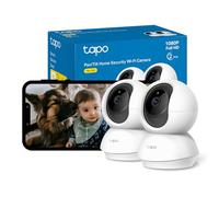 Tapo C200 - Paquete de 2 cámaras panorámicas/inclinables de 1080p para interiores, monitor de bebé, detección de movimiento, modo de privacidad personalizable, conversación bidireccional, visión