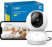Tapo C210 - Cámara de Vigilancia WiFi Interior 360º, 2K 3MP, Detección IA | Detección Movimiento, Personas y Llanto de Bebé. Visión Nocturna. Alarma Luz y Sonido. Almacenamiento Local o Nube. App Tapo.